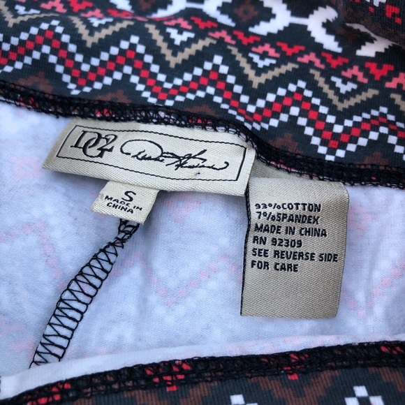 DG2 Tribal Printed Tie Ankle Leggings Size Small - Picture 5 of 6